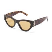 SL M94 010 Sunglasses Saint Laurent , Brown , Dames