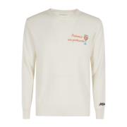 Lichte Crew Neck Sweater MC2 Saint Barth , White , Heren