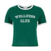 Stijlvol Groen Katoenen T-shirt Sporty & Rich , Green , Dames