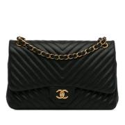 Pre-owned Leather chanel-bags Chanel Vintage , Black , Dames