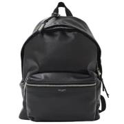 Pre-owned Leather backpacks Yves Saint Laurent Vintage , Black , Dames