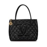 Pre-owned Leather chanel-bags Chanel Vintage , Black , Dames