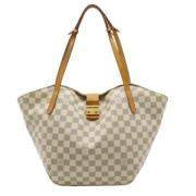 Pre-owned Canvas totes Louis Vuitton Vintage , White , Dames