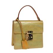 Pre-owned Leather handbags Louis Vuitton Vintage , Yellow , Dames