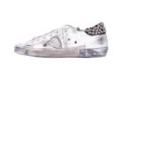 Witte Sneakers met Logo Detail Philippe Model , White , Dames