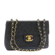 Pre-owned Leather chanel-bags Chanel Vintage , Black , Dames