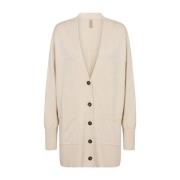 Beige Lang Vest met Zakken Soyaconcept , Beige , Dames