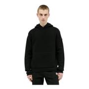 Wollen Hoodie Logo Zak Ribboorden Moncler , Black , Heren