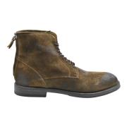 Bruine Leren Platte Schoenen met Rubberen Zool Pantanetti , Brown , He...