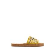 Maiolica Geborduurde Espadrille Slides Dolce & Gabbana , Yellow , Dame...