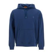 Geborsteld Katoenen Hoodie Boss , Blue , Heren