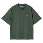 Signature Script T-Shirt Dusty Rose Carhartt Wip , Green , Heren