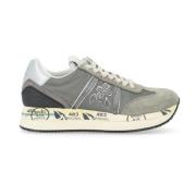 Beige Stof en Suède Sneaker Premiata , Gray , Dames