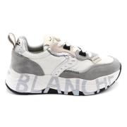 Grijze Sneakers met Leren en Stoffen Voering Voile Blanche , Gray , Da...