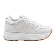 Sportieve Witte Platte Schoenen Voile Blanche , White , Dames