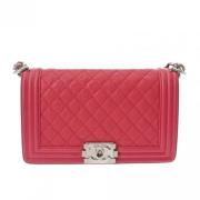 Pre-owned Leather chanel-bags Chanel Vintage , Pink , Dames