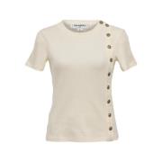 Pre-owned Cotton tops Chanel Vintage , White , Dames