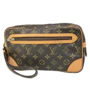 Pre-owned Canvas clutches Louis Vuitton Vintage , Brown , Dames