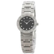 Pre-owned Stainless Steel watches Bvlgari Vintage , Black , Dames