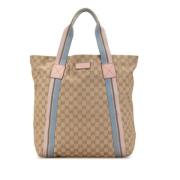 Pre-owned Canvas totes Gucci Vintage , Beige , Dames