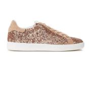 Glitter Geweven Sneakers Vrouwen Italië Sergio Rossi , Pink , Dames