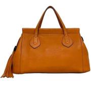 Pre-owned Leather gucci-bags Gucci Vintage , Orange , Dames