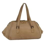 Pre-owned Leather handbags Chanel Vintage , Beige , Dames