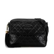 Pre-owned Leather shoulder-bags Chanel Vintage , Black , Dames