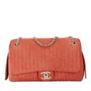 Pre-owned Suede chanel-bags Chanel Vintage , Orange , Dames