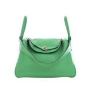 Pre-owned Leather handbags Hermès Vintage , Green , Dames