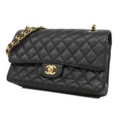 Pre-owned Leather chanel-bags Chanel Vintage , Black , Dames