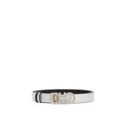 Omkeerbare Strass G Riem Salvatore Ferragamo , Gray , Dames