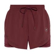 Trainingshort met logo Adidas by Stella McCartney , Red , Dames