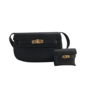 Pre-owned Leather shoulder-bags Hermès Vintage , Black , Dames