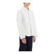 Diamantgestikte katoenen jas Thom Browne , White , Heren