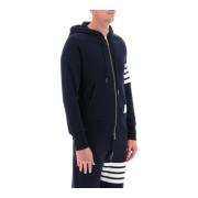 4-Bar Zip-Up Hoodie Thom Browne , Blue , Heren