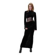 Velvet Maxi Dress in Black Undress Code , Black , Dames