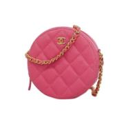 Pre-owned Leather shoulder-bags Chanel Vintage , Pink , Dames