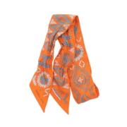 Pre-owned Silver scarves Hermès Vintage , Multicolor , Dames