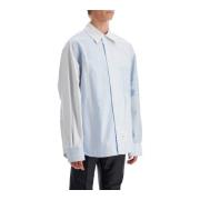 Gestreept Oxford Katoenen Oversized Shirt Thom Browne , Blue , Heren