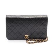 Pre-owned Leather chanel-bags Chanel Vintage , Black , Dames