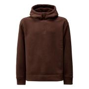 Bruine Hoodie Polar Fleece C.p. Company , Brown , Heren