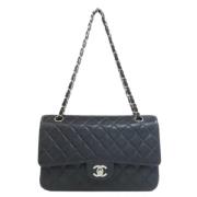 Pre-owned Leather chanel-bags Chanel Vintage , Black , Dames