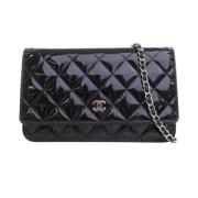 Pre-owned Leather chanel-bags Chanel Vintage , Black , Dames