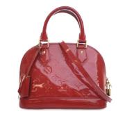 Pre-owned Leather handbags Louis Vuitton Vintage , Red , Dames