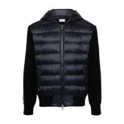 Navy Hybrid Zip Jacket Moncler , Blue , Heren