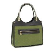 Pre-owned Canvas handbags Louis Vuitton Vintage , Green , Dames