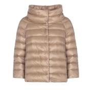 Korte Gewatteerde Donsjas Beige Herno , Beige , Dames