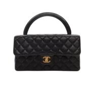 Pre-owned Leather handbags Chanel Vintage , Black , Dames