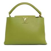 Pre-owned Leather handbags Louis Vuitton Vintage , Green , Dames